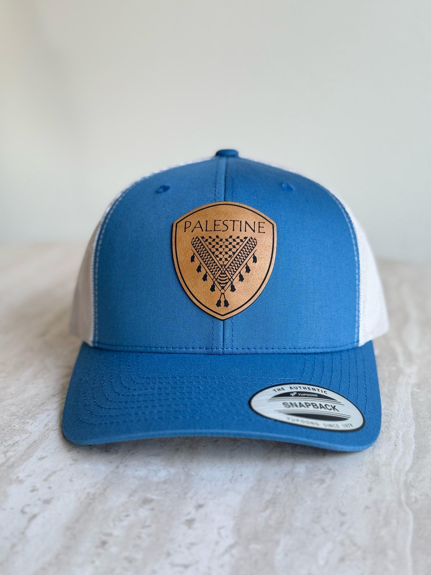 Palestine Keffiyeh Hat- Tan Leather