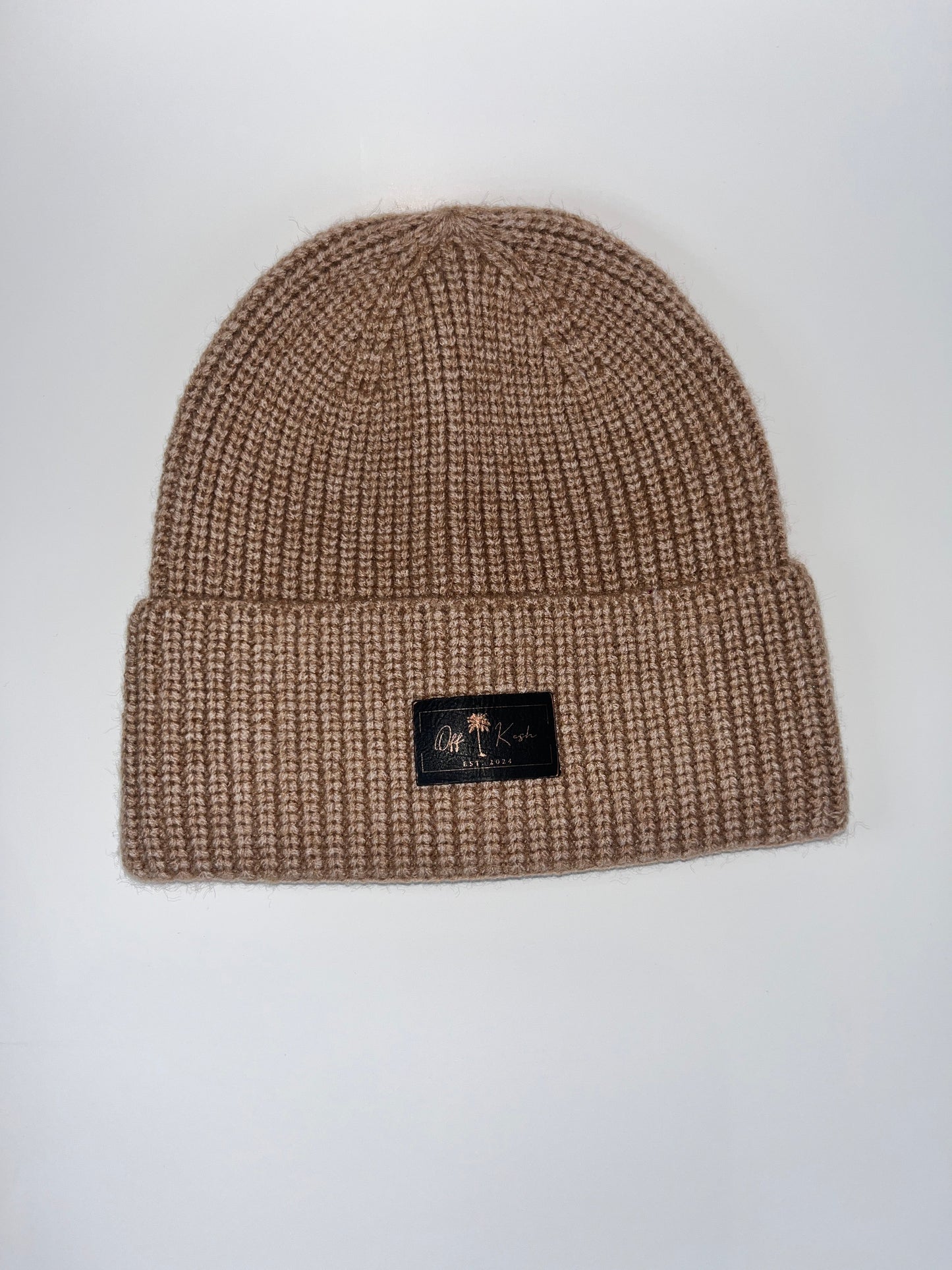 Bucket Hat: Off Kesh Beanie in Brown/Black