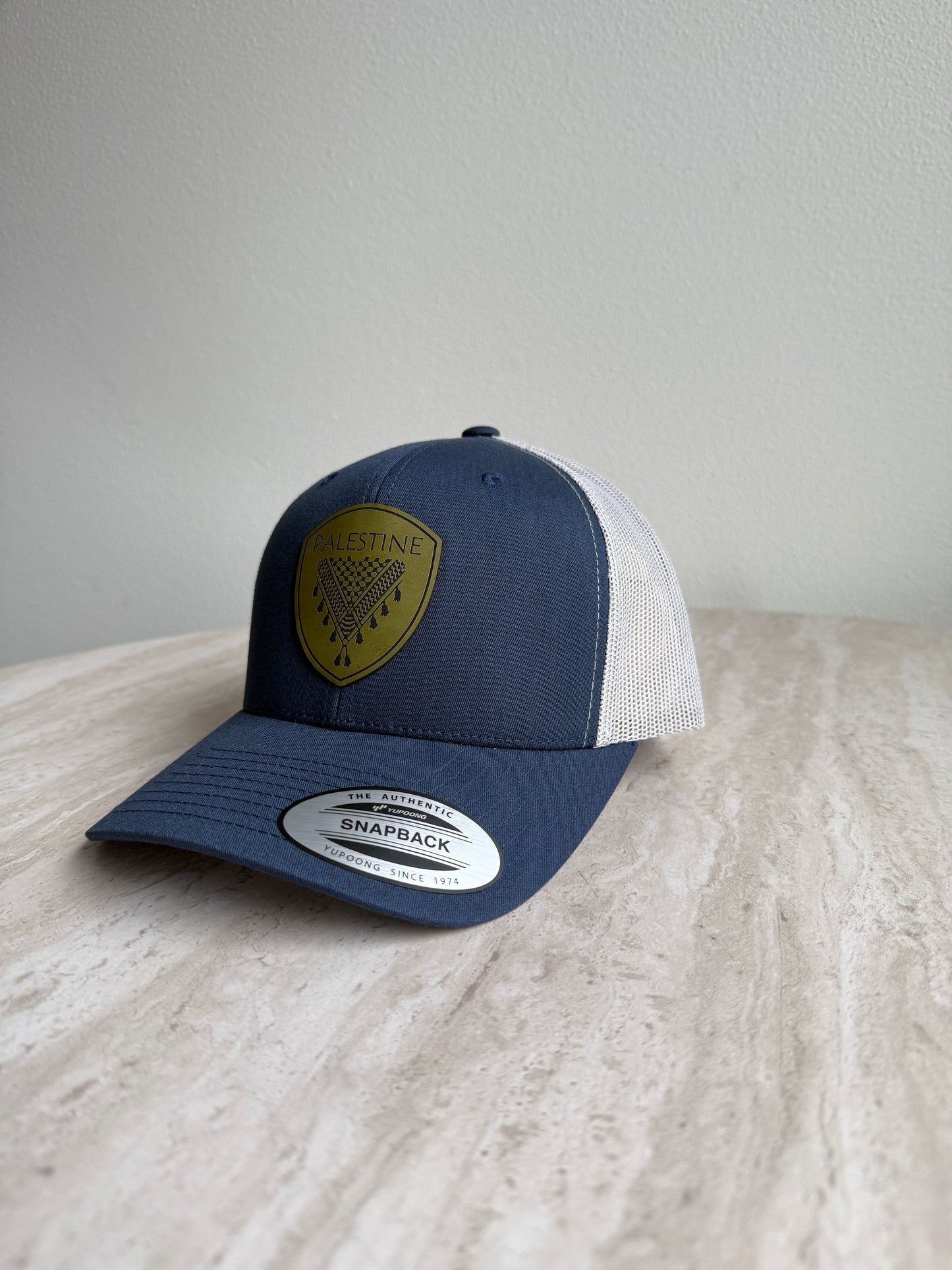 Palestine Keffiyeh Hat- Olive Leather