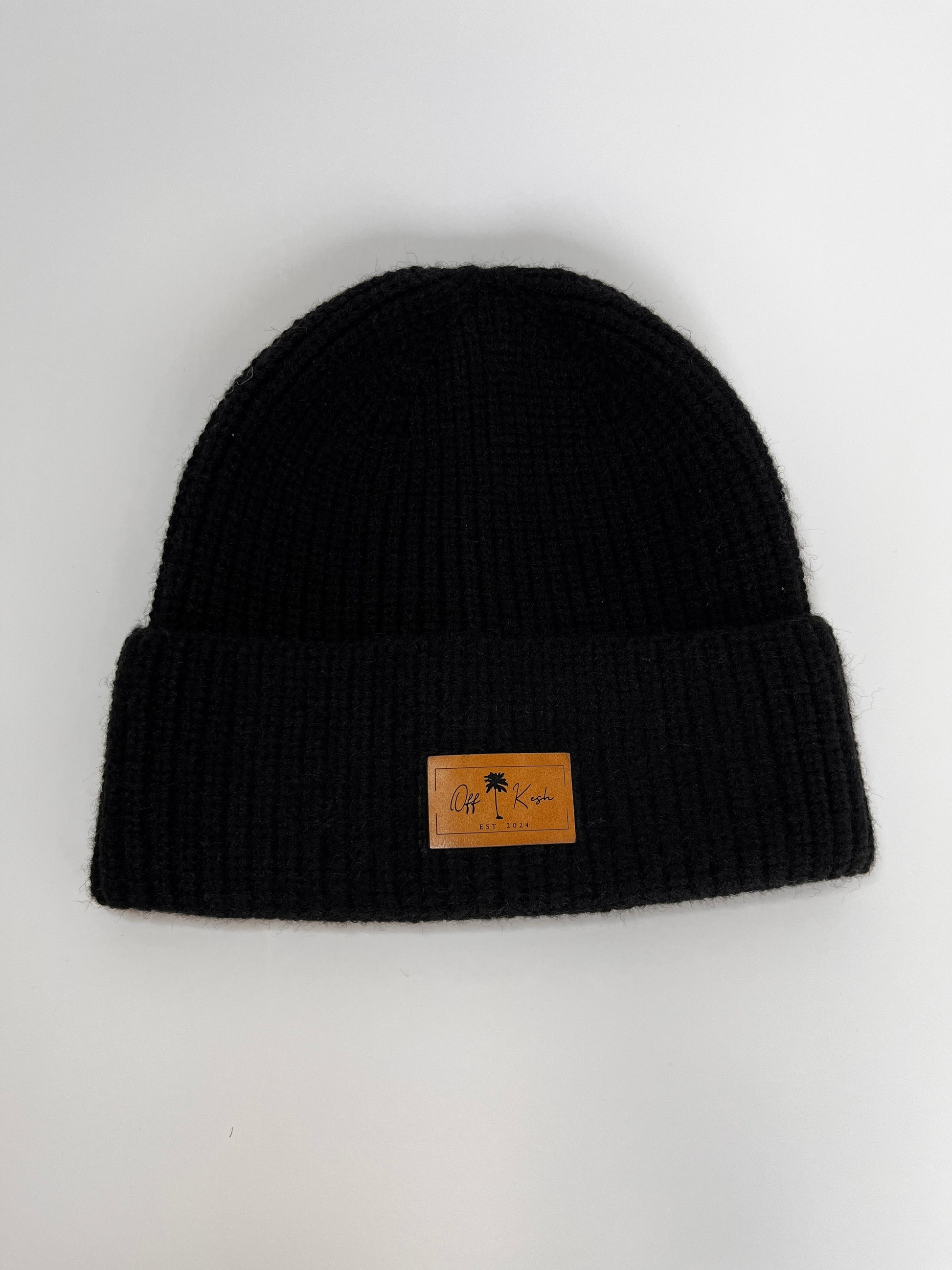 Winter Head Bands: Off Kesh Beanie in Black