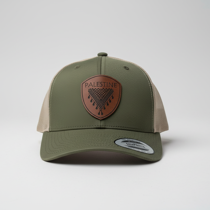 Keffieh en cuir marron