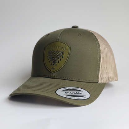 Keffieh en cuir olive