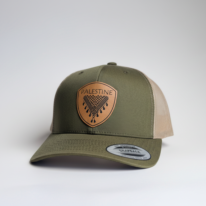 Keffiyeh Hat- Tan Leather