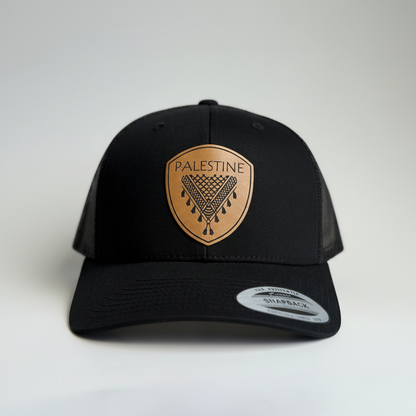 Keffiyeh Hat- Tan Leather