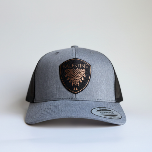 Keffieh en cuir noir