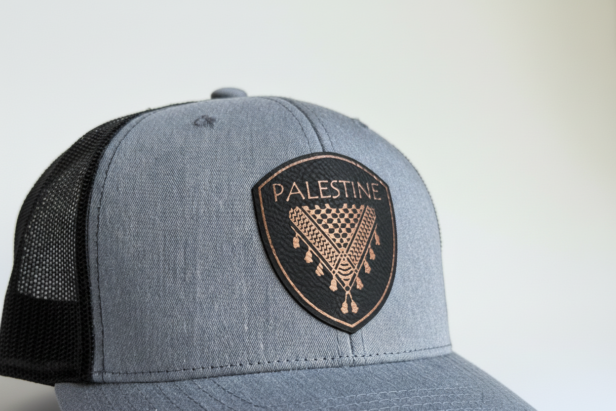 Keffieh en cuir noir