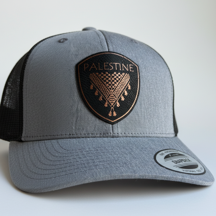 Keffieh en cuir noir