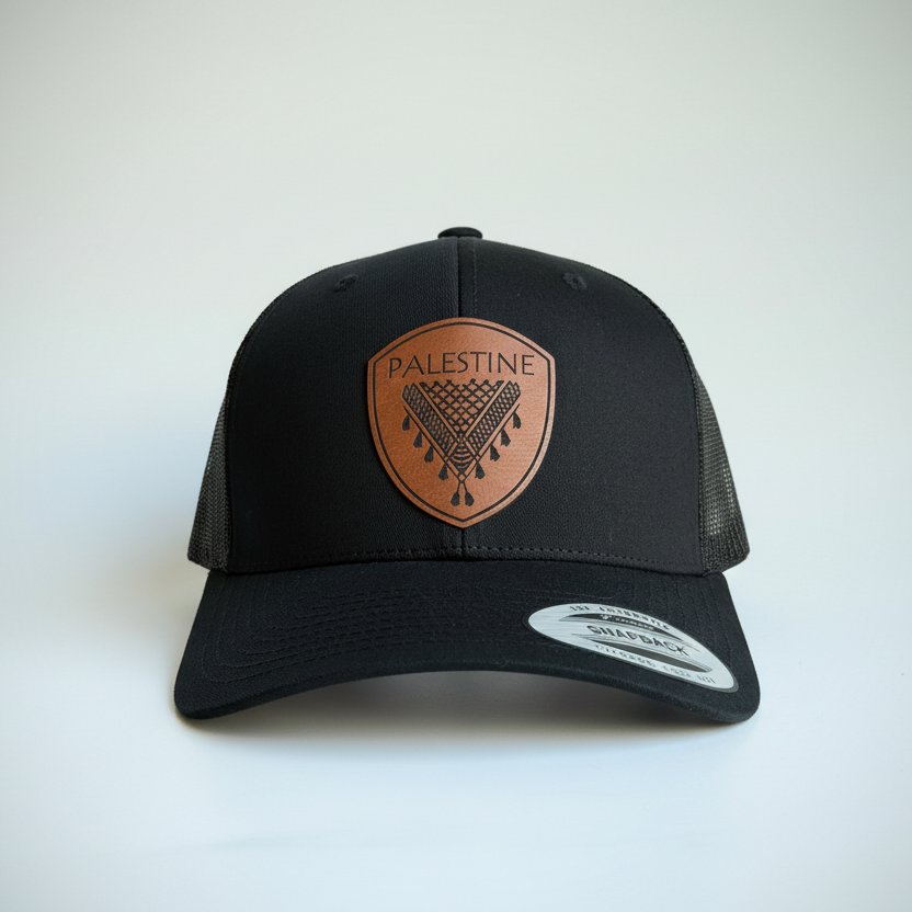 Keffieh en cuir marron