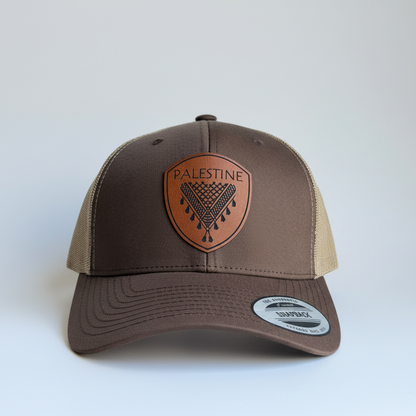 Keffieh en cuir marron